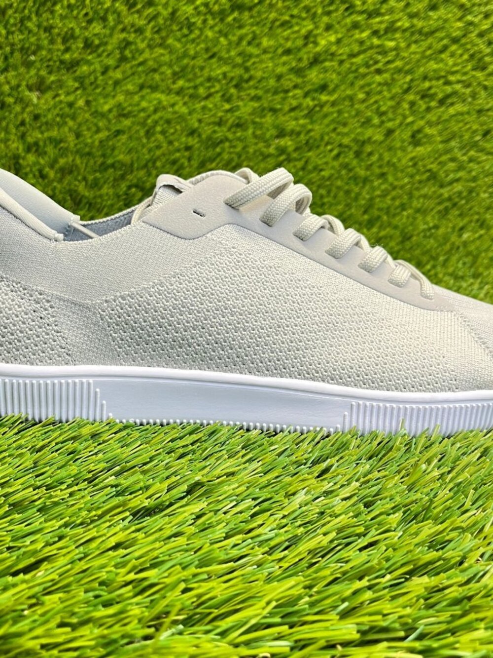 Men's Athletic Knit Sneaker in Light Gray - Minimal Design